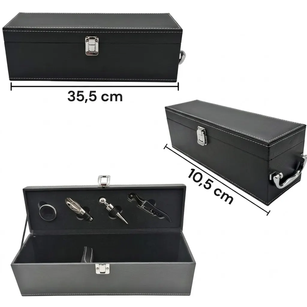 Cajon Set de Vino para Botella 4 Piezas