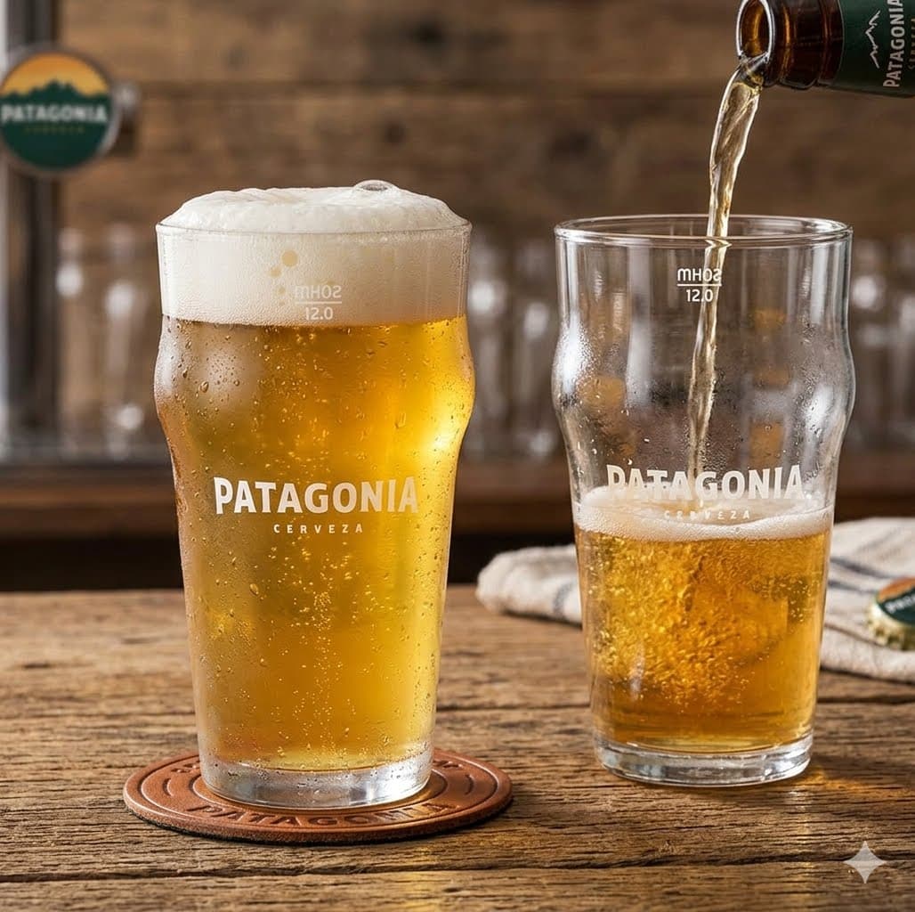 Vaso Patagonia Nónica X 1 Unidad Cerveza 500 Ml Vidrio