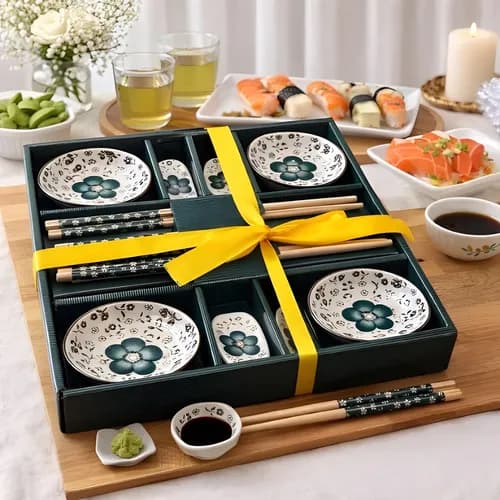 Set Sushi Para 4 Personas Empaque Perfecto Para Regalo