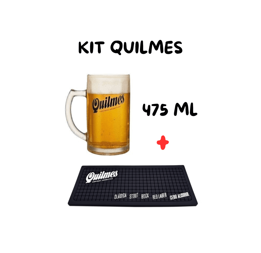 Kit Chop Cerveza Quilmes + Barmat Quilmes Esterilla