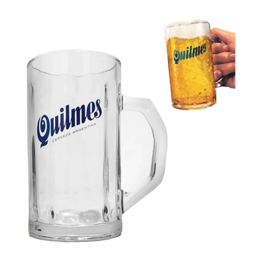 Vaso Chop Quilmes Clásico Vidrio 473 Ml En Caja