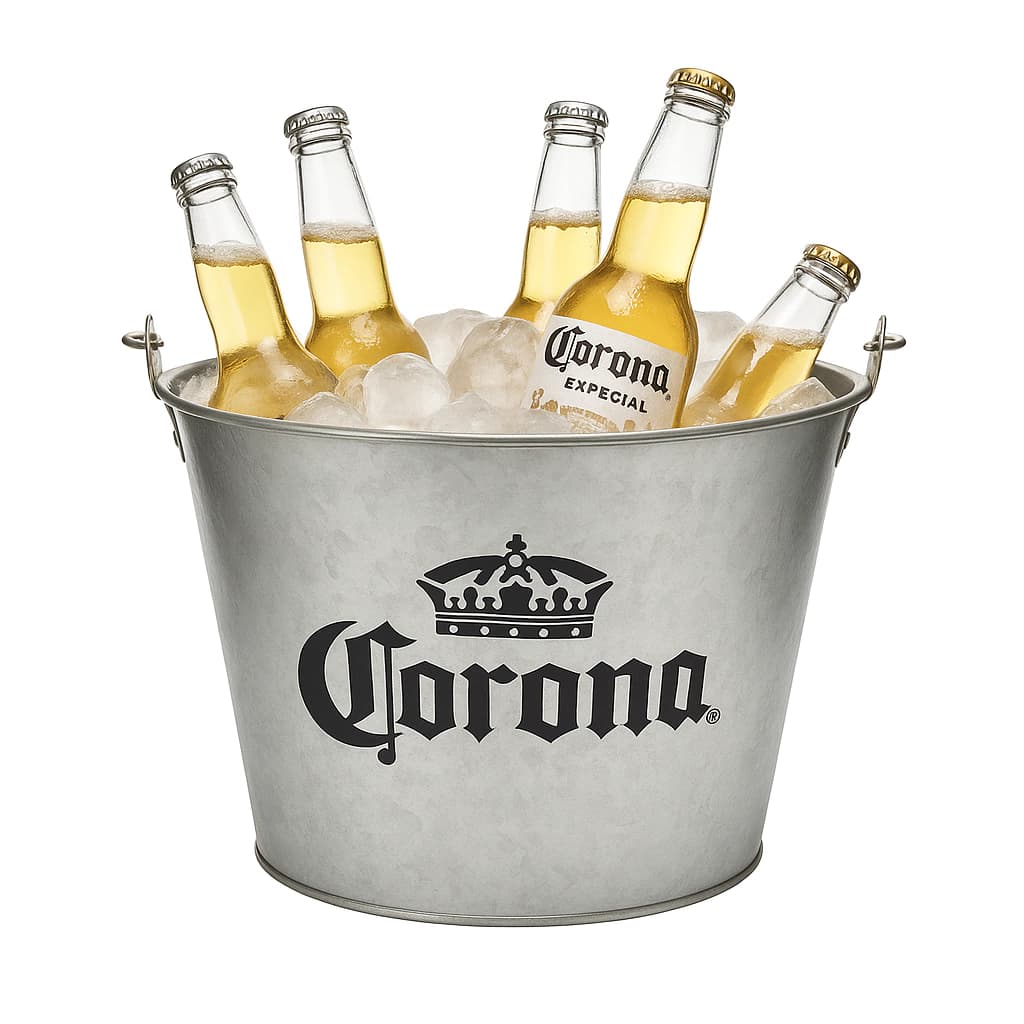 Balde Corona 5 Lts. Con Destapador En Laterales Chapa