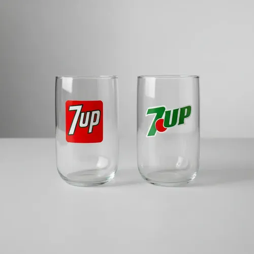 Pack 2 Vasos Vidrio 7up Edición Vintage 350ml